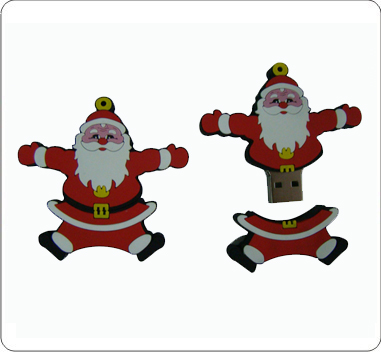 USB Flash Drive-Style Santa Claus