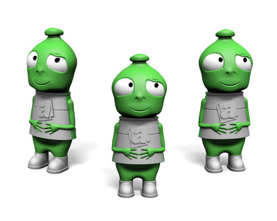 Cartoon USB Flash Drives:green